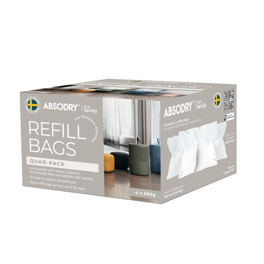 Absodry Refill Bag 4-pack for Series 3, 6 & 12